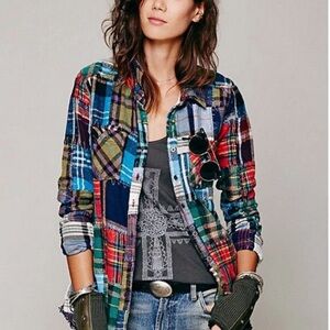 Free People. Rare. Discontinued “Lost in Plaid” Women’s Flannel Shirt. (L)